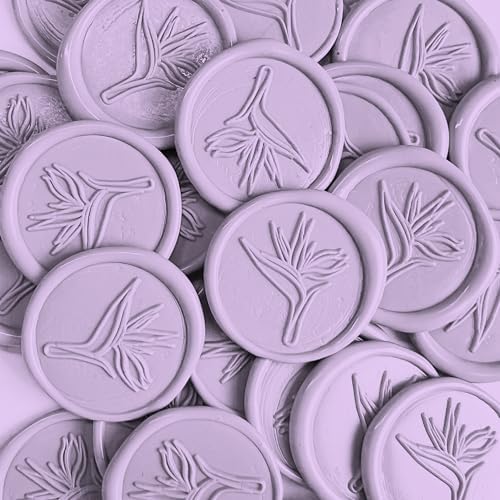 Bird of Paradise Wax Seal Sticker (Lavender) by SolePaperCoLLC