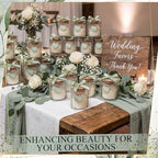 MTLEE 20 Sets Wedding Candle for Guests Sage Green Glass Jars Bridal Favor - Image 4