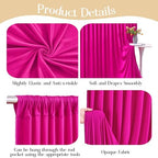 30ft x 10ft Hot Pink Backdrop Curtains, Hot Pink Drapes for Backdrop Fabric - Image 4