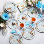 Ziliny 350 Pcs Bear Baby Shower Party Supplies We Can Bearly Wait Paper Plates Napkins Cups and Plastic Cutlery Party Tableware Set for Bear Baby Shower Birthday Decorations, Serves 50 - Image 5