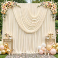 10 x 10ft Champagne Backdrop Curtains, Champagne Drapes for Backdrop Fabric by HBBMAGIC