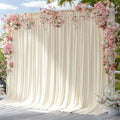 20x12ft Ivory Backdrop Curtain Panels for Parties - Wrinkle Free Polyester Photo Curtain Backdrop Wedding Back Drop Fabric Drapes for Party Decorations Background for Photography by WishCare