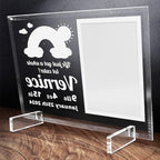 11.75"x9.75" Custom Glass Picture Frame for 5x7 Photo, Personalized Baby Picture Frames, Nursery Decor for Gender Reveal and Baby Announcement Ideas, Adoption Gifts for New Parents (Design 1) - Image 4