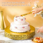 Wenqik 16 Inch Gold Cake Stand Set Metal Round Cupcake Dessert Stand - Image 5