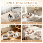 TranRantic 8 Pcs Woven Gift Baskets with Wrap and Ribbons - Image 7