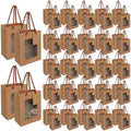 UCEHIPAW 54 Pcs Brown Paper Gift Bags with Window, Handles and Tags, 7.5 x 3 x 6 In, Perfect for Wedding, Baby Shower, Birthdays, Parties by UCEHIPAW