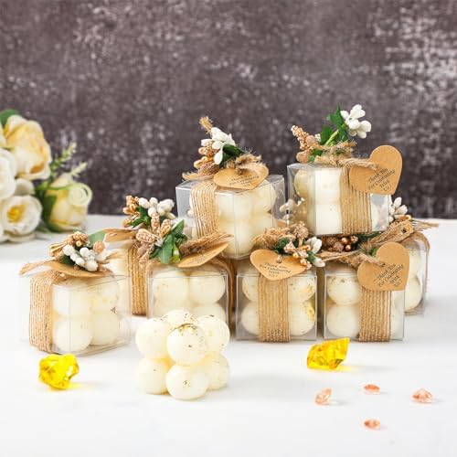MTLEE 30 Sets Mini Bubble Candles Party Favors DIY Gift Set,Gold Foil - Image 5