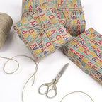 RUSPEPA Kraft Wrapping Paper Roll - Happy Birthday Pattern - 24 Inches x 100 Feet - Image 4