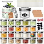 24PACK Mini Mason Glass Canning Jars,4 OZ Jelly Jars with Regular Lids by Accguan