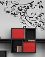 Brown Floral Décor Swirl Wall Decal Designs. Edge to Edge Wall Decal. 100in x 29in. Easy to Apply & Removable. - Image 4