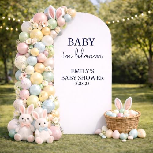 Baby in Bloom Shower Decal Custom Mirror Welcome Sign - Image 2