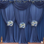 Navy Blue Backdrop Curtains - Wrinkle-Free Polyester Photography Drapes for Wedding, Baby Shower, Birthday, Graduation Party Decorations - 16 X 10FT - Image 4