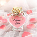 Wedding Favor Guest Bulk, Set of Heart Glass Candle Party with Custom Sticker and Dried Flowers Bridal Party, Baby Shower Gifts (Pink, Set of 30) - Image 4