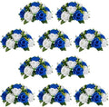 NUPTIO Flower Ball Arrangement Bouquet - 10 Pcs 9.5 inch Diameter Royal Blue Fake Flowers Roses Balls for Centerpieces Tables - Artificial Rose Arrangements for Wedding Centerpiece Table Decorations by Nuptio
