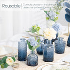 TBWIND 12Pcs Blue Glass Bud Vases Set, Small Vases for Flowers - Image 4