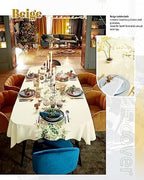 Showgeous 60x102 Inch Beige Rectangle Tablecloth 6 Pack Fit 6FT Table - Image 3