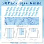 20 Pack Baby Blue Cheesecloth Table Runner 20 x 120 Inch Long Rustic Gauze Cheese Cloth Table Runner for Wedding 10FT Bridal Baby Shower Table Decorations Boho Fabric Sheer Birthday Party Table Decor - Image 2