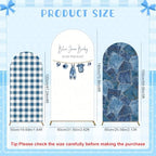 3 Pcs (6/5/4ft) Blue Jean Baby Shower Decorations Blue Jean is on the Way Decor Backdrops for Themed Baby Shower Party Gender Reveal Birthday Party Photo - Image 2