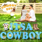 Sliner 12 Pcs It's a Cowboy Yard Signs Western Baby Shower Decorations - Image 6