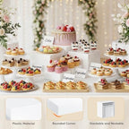 Lifewit Buffet Risers, 5 Pcs Plastic Dessert Table Display Set, Black - Image 5