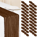 Showgeous 20 Pack Brown Cheesecloth Table Runner, 17 x 108 Inches by Showgeous