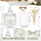 MTLEE 16 Sets Wedding Candle Favors with Lids Dried Flowers,Green - Image 2
