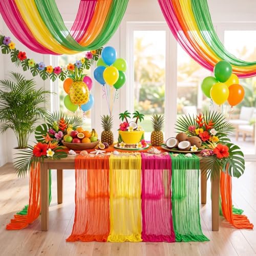 8 Pcs Hawaiian Cheesecloth Table Runner 118" - Image 5