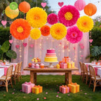 Alecono 9 Pcs Giant Paper Flowers Decorations for Wall (24", 20", 14") - Image 7