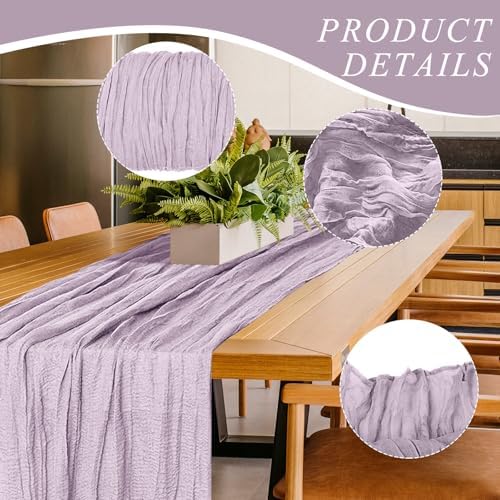 6 Pack Cheesecloth Table Runner 10Ft Christmas Gauze Boho Table Runners for Wedding Decor Bridal Shower Decorations Baby Shower Party(35" x 120") - Image 3