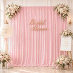 ESGOTBME 10x10ft Wrinkle Free Blush Pink Backdrop Curtain for Parties Soft Fabric Drapes Wedding Pink Curtain Backdrop for Birthday Party Decorations Background for Photography 5x10ft,2 Panels by ESGOTBME