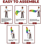 Information Sign Feather Flag for Outdoor by Mavis Printing | 11.5 FEET Long Polyester Outdoor Banner Flag for Easy Hang | HD Print Swooper I Flag Only to Celebrate Information I Flag Only - Image 5