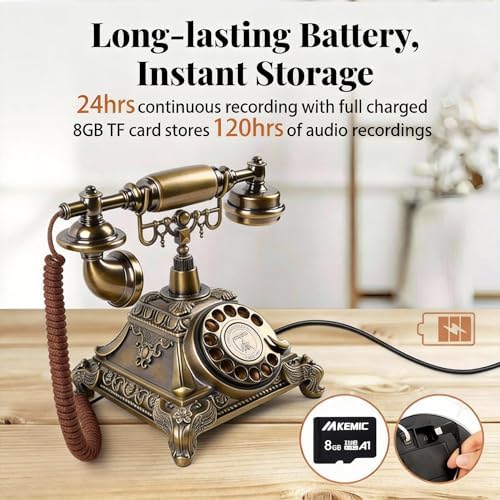 Audio Guest Book Wedding Phone, FESTRING Retro Audio Guestbook (Bronze) - Image 5