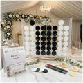 Acrylic Wedding Guest Book Alternative | Unique Connect-Style Frame with 54 Heart Chips, Guest Book Sign & 2 Pens | for Graduation 2026, Baby Shower, Bridal Shower, Birthday, and Retirement Parties by Unknown
