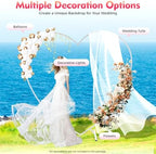 Heart Shape Wedding Arches for Ceremony, 6.9FT Love Arch Backdrop Stand, Metal Heart-Shaped Balloon Arch Frame for Wedding Bridal Birthday Party Decorations (White) - Image 4