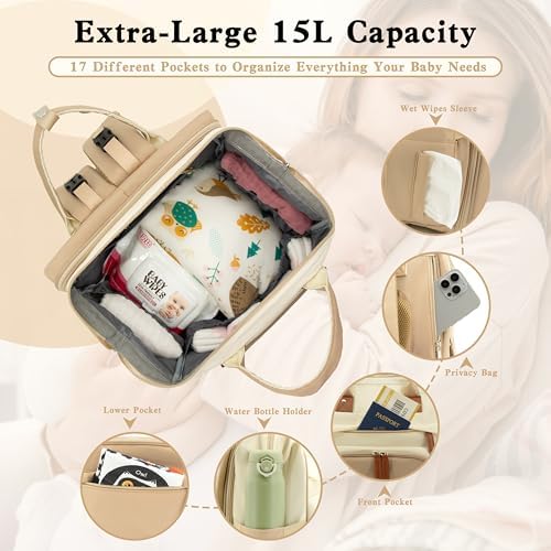 DERJUNSTAR Large Diaper Bag Backpack - Image 2