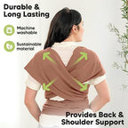 KeaBabies Baby Wrap Carrier, All in 1 Original Baby Carrier (Terracotta) - Image 5