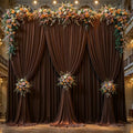 30x10ft Brown Backdrop Curtain Panels for Parties - Wrinkle Free Polyester Photo Curtain Backdrop Wedding Back Drop Fabric Drapes for Party Decorations Background for Photography by WishCare