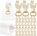 Vesici 90 Pcs Carriage Bottle Opener Party Favors, Gold with Thank You Tags by Vesici