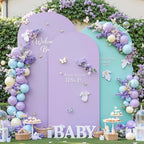 Blue Purple Arch Backdrop Cover Set of 3 Party Wedding Arch Covers Stretchy Backdrop 6FT 6.6FT 7.2FT Baby Shower Bridal Shower Photo Birthday Lilac Lavender Arch Stand Cover Spandex by LittleFunny