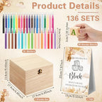 Marsui 136 Pcs Baby Shower Blocks to Decorate Game Kit, Brown Bear - Image 2