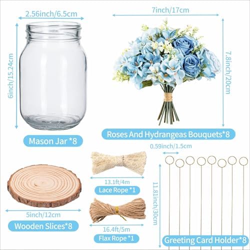 Mason Jar Centerpiece Table Decorations for Dining Room Farmhouse Decor - Image 2