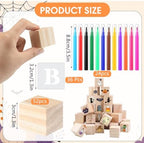Novabright 113 Pcs Halloween Baby Shower Games Decorate a Block Game Sign - Image 4