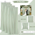 Pea Green Backdrop Curtains 20ftx10ft Garden Polyester Photo Drapes - Image 3
