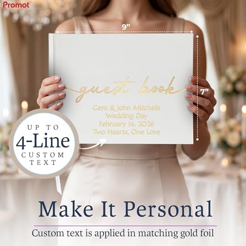 Promot Personalized Guestbook (White) - 110 110 Lined Pages - Image 6