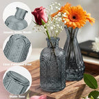 Glass Bud Vases in Bulk Small Mini Black Vase for Flowers 40pc - Image 4
