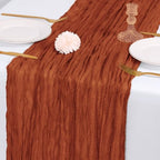 28 Pack Terracotta Cheesecloth Table Runner 17x108 Inch Semi Sheer Boho Gauze Cheese Cloth Fabric Table Runners, for Wedding Party Baby Shower Birthday Home Decor Garden Farmhouse - Image 7