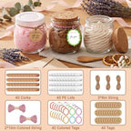 40 Pack 7oz Glass Jars with Cork Lids & PE Lids, Yogurt & Candle Jars - Image 4