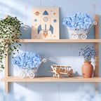 4 Pack Light Blue Baby Shower Centerpieces Flower Arrangements - Image 5