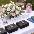 50 Set Wedding Invitation Kits Trifold Pockets,Black,Gold - Image 6