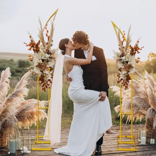 Curved Wedding Arch Backdrop Stand Set of 2, Large Balloon Arch with Rectangular Base (5.9ft,6.9ft) for Ceremony, Party, Baby Shower, Anniversary Celebration Indoor Outdoor Event Decoration. - Image 5